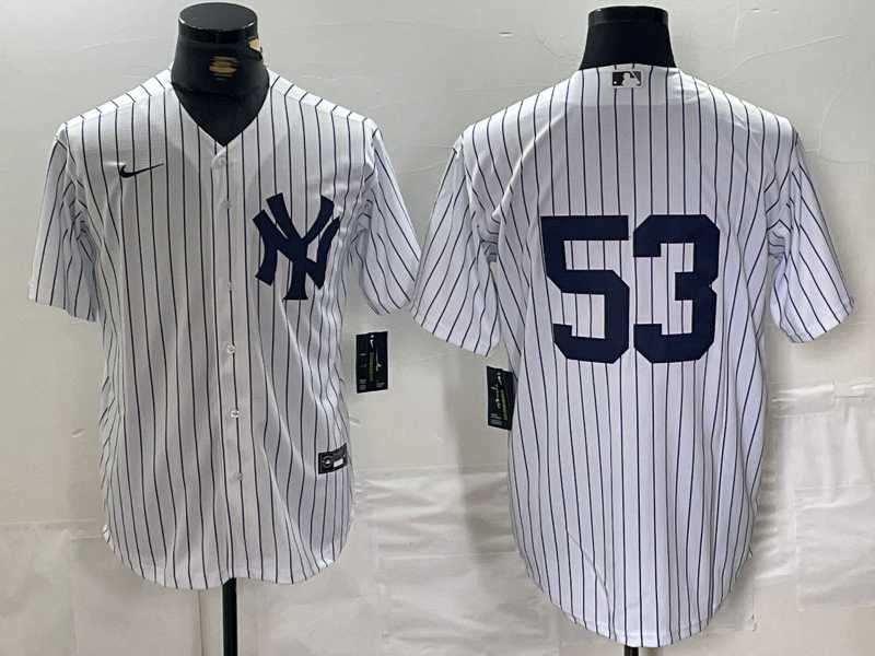Men%27s New York Yankees #53 Bobby Abreu White Cool Base Stitched Baseball Jersey->new york yankees->MLB Jersey